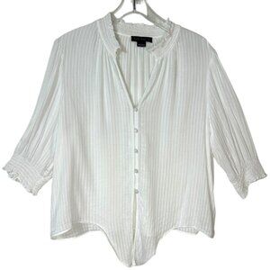 Sanctuary Only You Stripe Tie Front Blouse - Women's Size Large‎